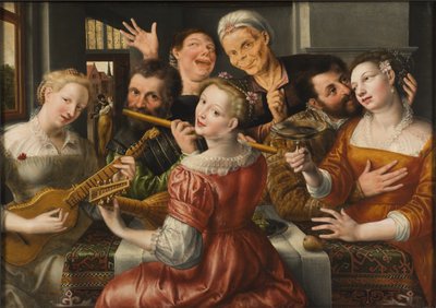 A Merry Company by Jan Massys or Metsys